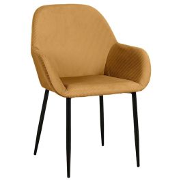 Home Deco Factory Butaca Mostaza Giulia - Estilo Escandinavo, Tapizado de Terciopelo, Patas de Metal Precio: 81.50000012. SKU: B12H2P6DQ4