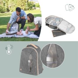 Mochila cambiador Babymoov Le Pyla, con gran bolsillo aislado - Cambiador incluido - Smokey