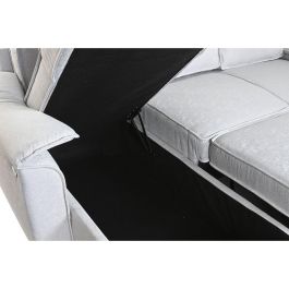 DKD Home Decor Sofá Cama Moderno Gris Claro Poliéster 153 x 88 x 220 cm