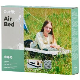 Outfit Cama de Aire Individual 191x73x22 cm Colchón Inflable para Exterior e Interior