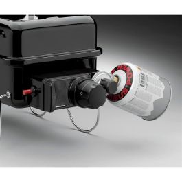 Weber Barbacoa de Gas Go-Anywhere de Acero Esmaltado Negro para 4 personas con encendido piezoeléctrico y quemador de acero inoxidable