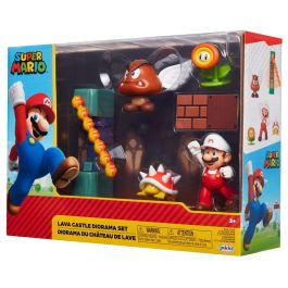 JAKKS PACIFIC Diorama Super Mario Castillo de Lava Nintendo, figura 6cm