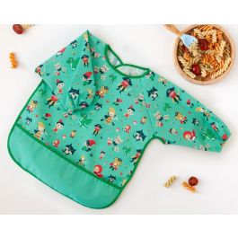 KioKids Babero Impermeable con Mangas Verde para Bebés +4 Meses, Bolsillo Recogemigas, Suave Poliéster TPU, Ideal Guardería y Manualidades Precio: 7.88999981. SKU: B17EGMDQTH