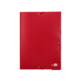 Liderpapel Carpeta proyectos folio lomo 70mm cartón forrado roja 250 x 350 mm