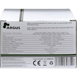 Inter-Tech SU-800 Refrigerador de Escritorio Activo Argus para CPU con Ventilador de 120 mm