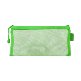 Liderpapel Bolsa Zipper Bag Poliéster Transpirable Multiusos 230x115 mm Verde Pastel