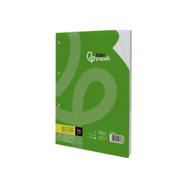 Liderpapel Recambio A4 100 Hojas 100gr Cuadro 3mm Con Margen 4 Taladros