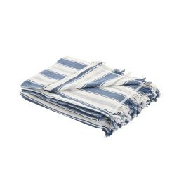 Manta Home ESPRIT Azul Gris Rayas Manta Home ESPRIT Azul Gris Rayas