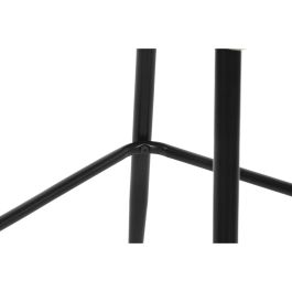 DKD Home Decor Taburete Moderno Beige Negro 55 x 100 x 48 cm Poliester Metal