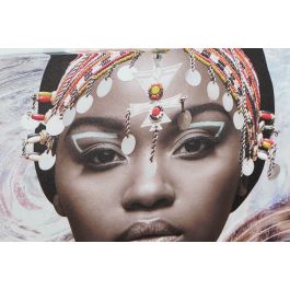 DKD Home Decor Cuadro Decorativo Colonial de Pared, Estilo Africano, Multicolor, en Lienzo y Mdf - Set de 3 Unidades, 70 x 50 x 1.8 cm