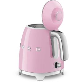 Smeg KLF05PKEU Hervidor de Agua Mini 0.8 L 1400 W Rosa Acero Inoxidable Indicador de Nivel de Agua Filtrado Apagado Automático