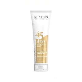 Revlon 45 DAYS 2 in 1 Shampoo & Conditioner for Golden Blondes - Cabello Teñido, 275 ml - Protege y mantiene el color rubio dorado vibrante hasta 45 días Precio: 5.99103065. SKU: SBL-16501