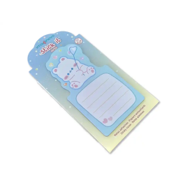 Imaginovo Bloc notas adhesivas oso con soporte 20 hojas azul 60x125 mm