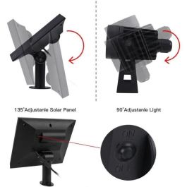 Cuatro focos solares 4 en 1 para pegar o fijar - LUMISKY - ROUNDY - H27 cm - LED blanco frío Cuatro focos solares 4 en 1 para pegar o fijar - LUMISKY - ROUNDY - H27 cm - LED blanco frío