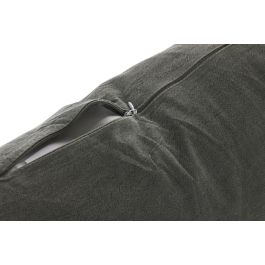 DKD Home Decor Cojín Boho Poliéster Verde 40x70 cm Pack 2 Unidades Lavado a la Piedra con Cremallera