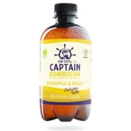 CAPTAIN Kombucha Piña-Melocotón Bio 400ml - Bebida Fermentada con Probióticos, Baja en Calorías y Sin Gluten Precio: 2.59000016. SKU: B1D8DCB4GT