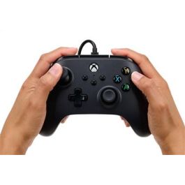 Power A 1519265-01 Mando con Cable para Xbox Series X/S, Xbox One y PC, Negro - Cable USB Extraíble 3m, Motores de Vibración