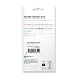 eSTUFF INFINITE ROME Funda Magnética para iPhone 13 - Negra - Silicona con 81% Material Reciclado