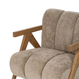 Sillón Taupe Madera de Abedul Salón 76,50 X 87 X 72,50 cm