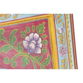 DKD Home Decor Espejo Folk Multicolor Pintado a Mano Estilo Indio 56 x 41 x 2 cm