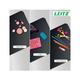 Leitz Alfombrilla de Sobremesa Grande, Protector de Escritorio Impermeable, 80x40 cm, Negro