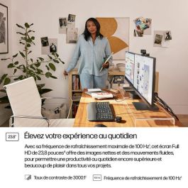 HP 324pv Monitor FHD 23.8" VA Negro con Pantalla Antirreflectante y Tecnología Low Blue Light