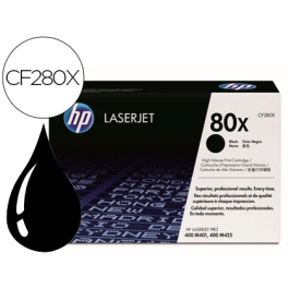 HP Cartucho de Tóner Original LaserJet 80X Alta Capacidad Negro 6900 páginas Precio: 226.59000023. SKU: S8409779