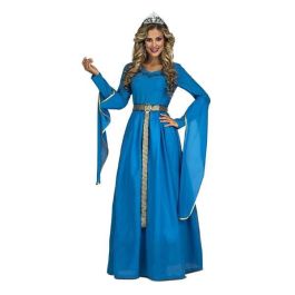 Disfraz princesa medieval azul vestido y diadema talla XL Disfraz princesa medieval azul vestido y diadema talla XL