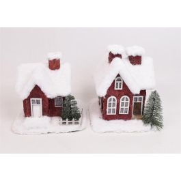 Casa Navidad Tradicional DKD Home Decor Rojo Blanco 16.5 x 17 x 17 cm (2 Unidades) Precio: 25.7900005. SKU: B1FZZAX4V2