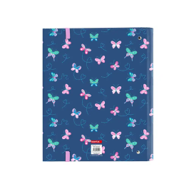 Carpeta de anillas BlackFit8 Mariposas Multicolor 27 x 32 x 3.5 cm