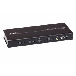 Aten Switch KM USB 4 Puertos CS724KM - Controla hasta 4 Computadoras con 1 Teclado y Ratón, Daisy Chain hasta 8