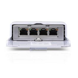 Ubiquiti RTL8367N-VB NanoSwitch, Switch Gigabit PoE Pasivo Exterior con 4 Puertos Ethernet 10/100/1000 Mbps