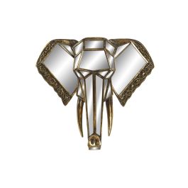 DKD Home Decor Decoracion Pared Elefante Resina Espejo Dorado 41 x 11 x 38 cm Precio: 30.58638. SKU: S3029430