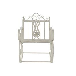 Mecedora DKD Home Decor Metal Aluminio Blanco (63 x 89 x 92 cm)