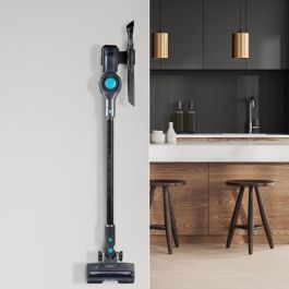 DOMO DO1135SV Aspiradora Escoba 2 en 1 - 10000 Pa, 40 min Autonomía, 600 ml Capacidad - Negro/Azul