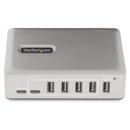 StarTech 10G5A2CS Hub USB-C de 7 Puertos, Autoalimentado, 10 Gbps, USB 3.2 Gen 2 Tipo-A y Tipo-C, Color Plata