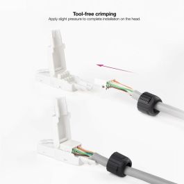 Nanocable Conector RJ45 UTP Cat.6A Auto-Crimpable (10 uds) para Redes Ethernet de Alta Velocidad