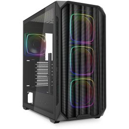 Sharkoon AK5M RGB Midi Tower Negra con Panel Cristal Templado, Frontal Malla y 4 Ventiladores PWM RGB preinstalados, Compatible BTF Precio: 108.49999941. SKU: B1E7TQ88P9
