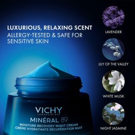 Vichy MINÉRAL 89 Crema Hidratante de Noche con Melatonina y Ácido Hialurónico 50 ml
