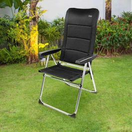 Silla de playa aluminio plegable acolchado deluxe multiposiciones 49x67x123cm Silla de playa aluminio plegable acolchado deluxe multiposiciones 49x67x123cm