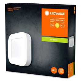 Ledvance LVE-4058075205277 Luminaria LED de Exterior con Sensor, 13.5W 600Lm 3000K IP44 Endura Cuadrada para Pared y Techo