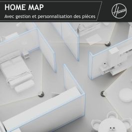 Hoover HG510D Robot Aspirador en Seco con Navegación Láser, Wi-Fi, 90 min Autonomía, Cepillo XL, Ultra Silencioso 68 dBA