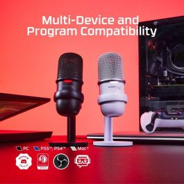 HyperX SoloCast Micrófono USB Condensador, Patrón Cardioide, Sensor Tap-to-Mute, para Streamers y Creadores, Negro