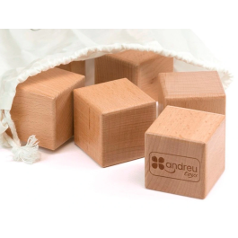 Andreutoys Juego Didactico 10 Cubos Sensoriales con Sonido Madera