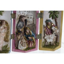 DKD Home Decor Figura de Navidad Tradicional Multicolor de Resina, Set de 4 Unidades, 4x19x19 cm