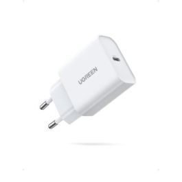 Ugreen 60450 Cargador Rápido USB-C 20W Power Delivery 3.0 Quick Charge 4+ para iPhone 16/15/14/13, Samsung Galaxy S23/S22