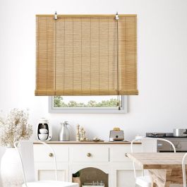 Cintacor Stor enrollable bambú ocre mango 120x175cm - Incluye alcayatas y seguridad infantil