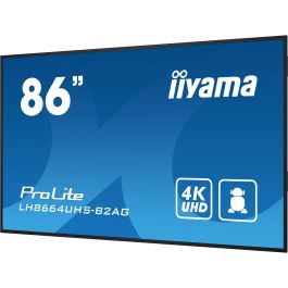 iiyama LH8664UHS-B2AG Pantalla 85.6" (217.4cm) 4K Ultra HD IPS para Señalización Digital 24/7 con 3xHDMI, 2xUSB