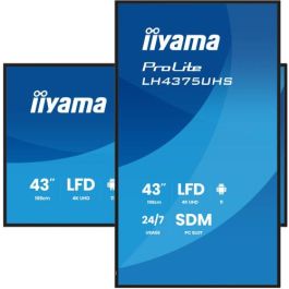 Iiyama LH4375UHS-B2AG Monitor Profesional 43" 4K UHD Android 11 IPS 24/7 500cd/m² HDMI DisplayPort VESA