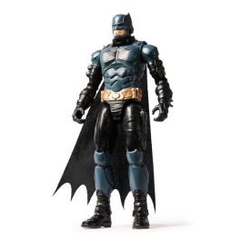 Spin Master 6070521 Set Figura de Acción Batman 30 cm Articulada con Capa de Tela y Batmóvil que Abre Cabina